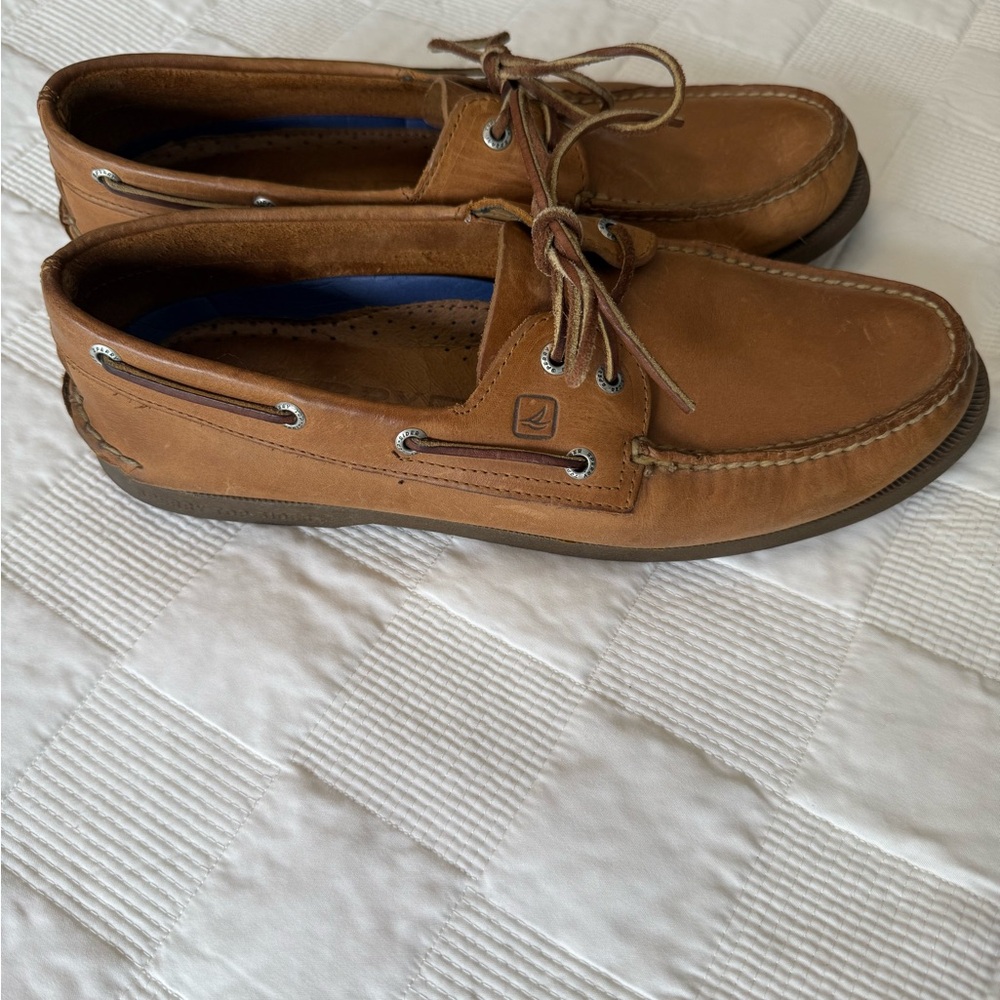 Sperry Brown Leather Boat Shoes with Moccasin Toe (12M)
